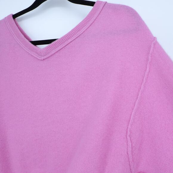 FREE PEOPLE Love Like This Cashmere Sweater Pink Pullover Long Sleeve Women's M - Picture 3 of 11